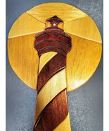 Lighthouse Intarsia Wood Wall Art Beach House Cape Hatteras Inspired 22 ... - $1,014.01 MXN