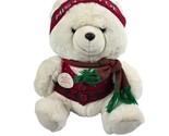 Vintage 1987 Marshall Field&#39;s Mistletoe Teddy Bear Plush Christmas Eden NEW - $29.70