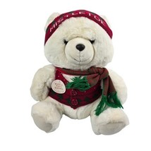 Vintage 1987 Marshall Field&#39;s Mistletoe Teddy Bear Plush Christmas Eden NEW - $29.70