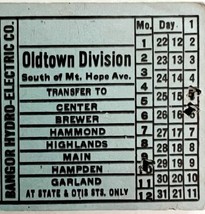Railway Transfer Tickets Maine Bangor Hydro Electric Oldtown Division #2... - $27.50