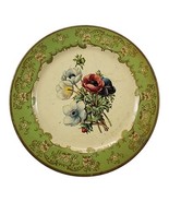 Baret Ware Tin Litho Plate 1952 Floral Anemones Made in England 10&quot; Gree... - €13,63 EUR