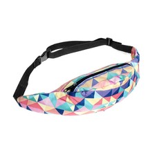 New 3D Colorful Waist Pack For Men Fanny Pack Style Bum Bag Color Geometry Women - £7.74 GBP
