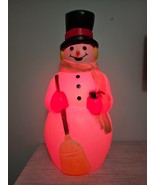EMPIRE Snowman Large Plastic Blow Mold Vintage Lights Up 39” SEE VIDEO - $2,476.02 MXN