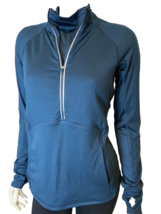 90 Degrees Dark Teal Turtleneck Long Sleeve Athletic Top, Women&#39;s Size L - £7.58 GBP