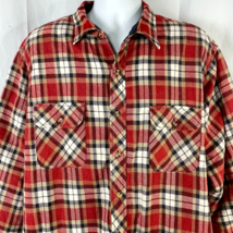 Outdoor Exchange Vtg Plaid Shacket XL Mens Quilted Satin Lined Shirt Taiwan ROC - £36.95 GBP