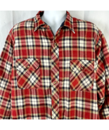 Outdoor Exchange Vtg Plaid Shacket XL Mens Quilted Satin Lined Shirt Tai... - £36.31 GBP