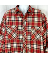 Outdoor Exchange Vtg Plaid Shacket XL Mens Quilted Satin Lined Shirt Tai... - £35.24 GBP