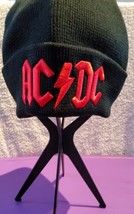 AC/DC Graphic Beanie Knit fabric Black/Red Or Black/White Breathable  On... - £17.48 GBP
