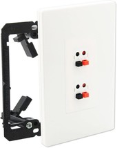Premium 2 Speaker Wall Plate, Speaker Plug, Supports 2 Speaker, 1 Gang S... - $35.99