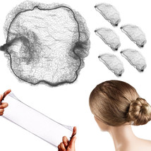 6 Pc Invisible Hair Nets Elastic Edge Mesh Net Stretch Disposable Grey Blonde - £17.57 GBP