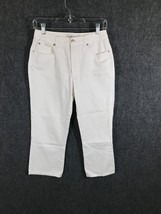 Real Clothes Capri Jeans Womens Size 8 Petite White Low Rise Stretchy - £9.39 GBP