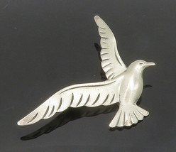 BEAU 925 Sterling Silver - Vintage Flying Bird Motif Shiny Brooch Pin - BP5902 - £29.61 GBP