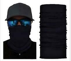SOLID BLACK FACE MULTI FUNCTION SEAMLESS BANANA WRAP GAITER #50 ATV BIKE... - $9.49