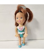 Mattel BARBIE KELLY Play DOLL 3&quot; Vintage 1990&#39;s Blue Clothes Toy - £7.51 GBP