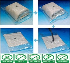 4 PACK XLarge Vacuum Seal Storage Bag Space Saver Compress Bag Direct Wholesaler - £18.80 GBP