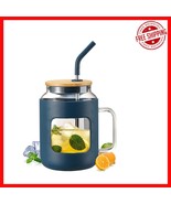 Sustainable 50 oz Glass Bottle with Splash-Proof Lid &amp; Easy Clean Design - $764.70 MXN