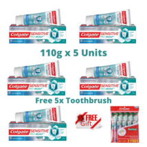 Colgate Toothpaste Sensitive Pro Relief Whitening - 110g x 5(Free 5x Toothbrush) - £45.15 GBP