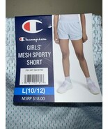 Champion Girls Mesh Sporty Short L (10/12) Bright White With Mint Green - $328.18 MXN
