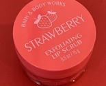 Bath &amp; Body Works Strawberry Scented Exfoliating Lip Scrub .5 oz / 15g - $12.76