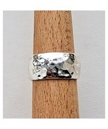 SILPADA 925 STERLING SILVER HAMMERED CUFF RING SIZE 9 R1343 AT - $123.55