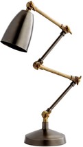 Desk Lamp CYAN DESIGN ANGLETON 1-Light Black Bronze Brass Aluminum Cande... - £609.10 GBP