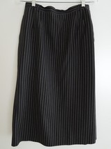 Ladies Skirt Size 12 Pinstripe on Black Fully Lined Skirt by Rafaella $80 Value - £18.79 GBP