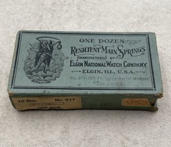 Elgin Watch Resilient Main Springs EMPTY BOX Size 16 No 817 Vintage - £11.17 GBP