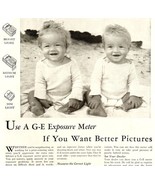 General Electric Exposure Meter 1939 Advertisement Adorable Twin Infants... - $524.55 MXN