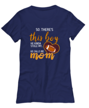 Football Mom T Shirt There&#39;s This Boy - Football Navy-W-Tee - £16.56 GBP