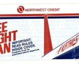 Northwest Orient Airlines Free Flight Plan 15 Coupon Book 1980&#39;s - $17.80