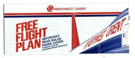 Northwest Orient Airlines Free Flight Plan 15 Coupon Book 1980&#39;s - £14.26 GBP