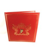 Large Photo Album w/Monogram &quot;P&quot;, Red w/Gold Coat of Arms, 10 Leaf/120 P... - $26.55 CAD