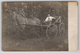 RPPC Preston MN Mabel Kent Friend Handsome Alex with Horse Carriage Postcard C24 - £11.95 GBP