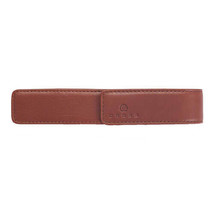 Cross Cross Leather Magnetic Single Pen Pouch - Brown - $80.01