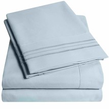 1500 Supreme Collection Twin Xl Sheet Sets Misty - 3 Piece Bed Sheets And Pillow - £36.95 GBP