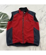 Marmot Mens Windstopper Fleece Vest Size M Red Gray Full Zip Up Lightweight - $46.02 CAD