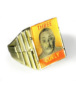 I&#39;m Curly - The Three Stooges Gold Gumball Vending Flicker Ring (Circa 1... - £14.68 GBP