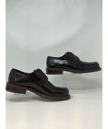 Steeple Gate Men&#39;s Oxford Dark Brown Italian Made Leather Shoes~8.5m~Dre... - $77.35