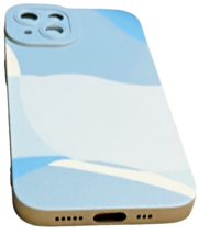 Soft Slim Fit Shockproof Case Cover for iPhone 13 / iPhone 13 Mini 5.4" BLUE ART image 5
