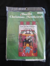 Nos Bucilla &quot;Jeweled&quot; Panel &quot;Night Before Christmas&quot; Kit #2343 - 26-1/2&quot; Long - $48.51