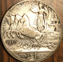 1910 ITALY SILVER 1 LIRA COIN - £18.98 GBP