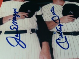 Joe Di Maggio + Mickey Mantle Hand Signed Auto 8&quot; X 10&quot; Photo Coa Score Board - £298.99 GBP