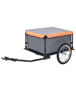 vidaXL Bike Trailer Gray and Orange 143.3 lb - $4,047.86 MXN