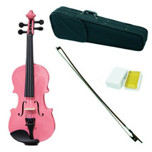 *GREAT GIFT* Children&#39;s 1/10 Size Pink Violin w Rosin, Cute Violin Case and Bow - £62.84 GBP