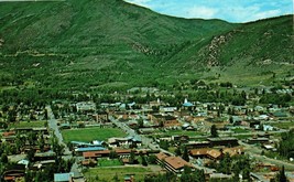 Aerial View Postcard Rocky Mountains Aspen Colorado postmarked 1968 - £11.80 GBP