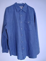 U.S. EXPEDITION  Long Sleeve Button Up Shirt Blue Checkered Men&#39;s Size XL - $249.54 MXN