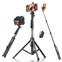 51&quot; Professional Selfie Stick Tripod, 100% All Aluminum Stick &amp; Legs, Li... - £28.76 GBP
