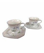 Vintage 1980s Set of 2 Mikasa Casa Grande Cups &amp; Saucers Stoneware Japan... - $366.26 MXN