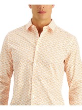 Alfani Men&#39;s Regular-Fit Diamond Geo-Print Shirt in Nectarine-2XL - €17,47 EUR