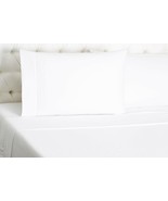Sferra Matteo White Twin Sheet Set 3PC Solid 100% Cotton Sateen 300TC It... - $351.26 CAD